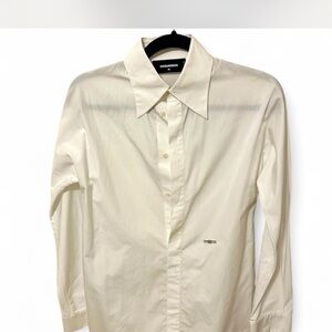 Dsquared2 White Button-Down Shirt – Size 40 – Brand New Without Tags